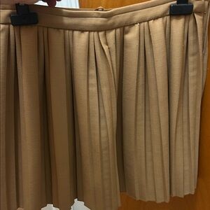 COS Tan A-Line Pleated Skirt